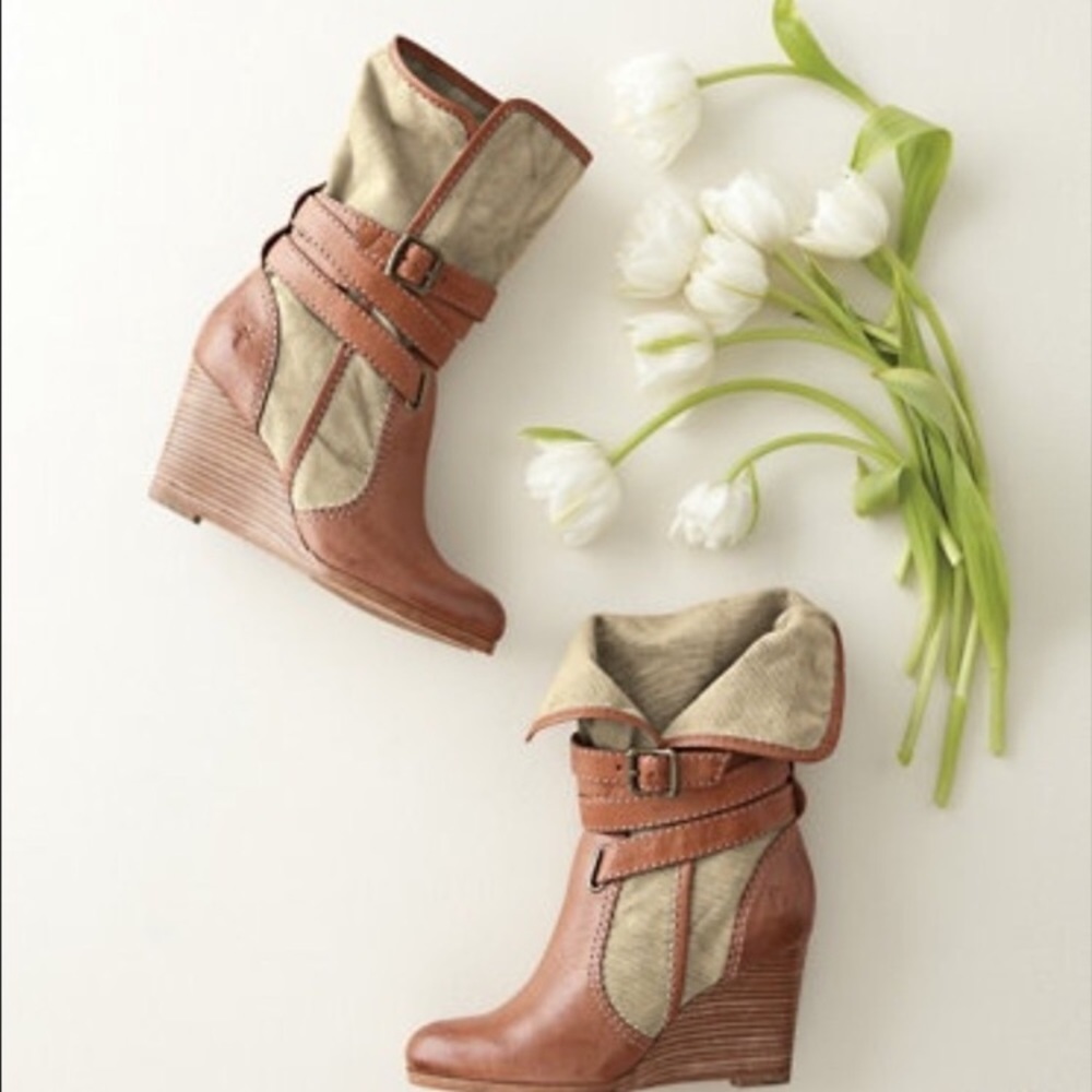 Frye Corby Strappy Wedge Boots